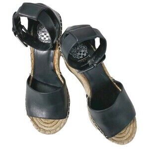 Women's Vince Camuto SZ 6  Leera Wedge Sandal Black